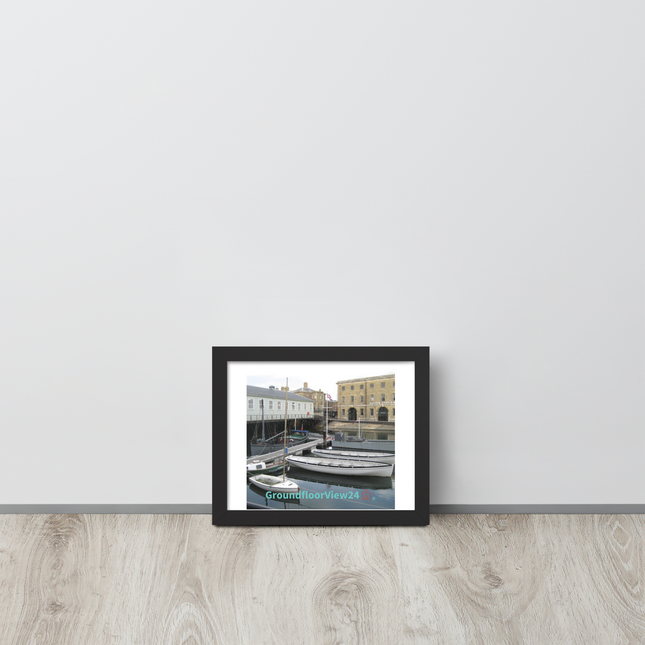Boat on Water Framed photo paper poster with groundfloorview24 with House Logo