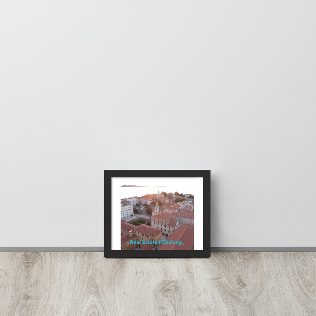 Roof Sunset View Framed photo paper poster with realestatematching without key Logo