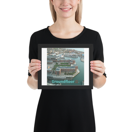 Nice City Framed photo paper poster with Groundfloor with House Logo
