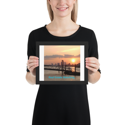 Evening Glow Framed photo paper poster with realestatematching without key Logo