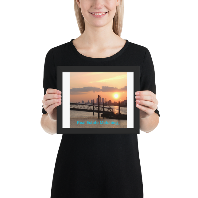 Evening Glow Framed photo paper poster with realestatematching without key Logo