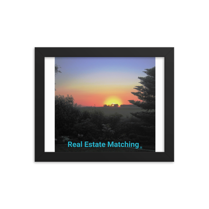 Beautiful Sunset Sinari Framed photo paper poster with realestatematching without key Logo