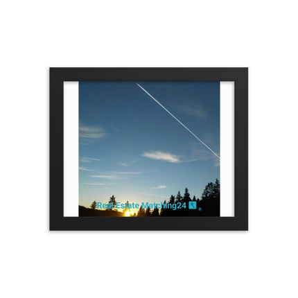 Attractive Sinari Framed photo paper poster with realestatematching24 with key Logo