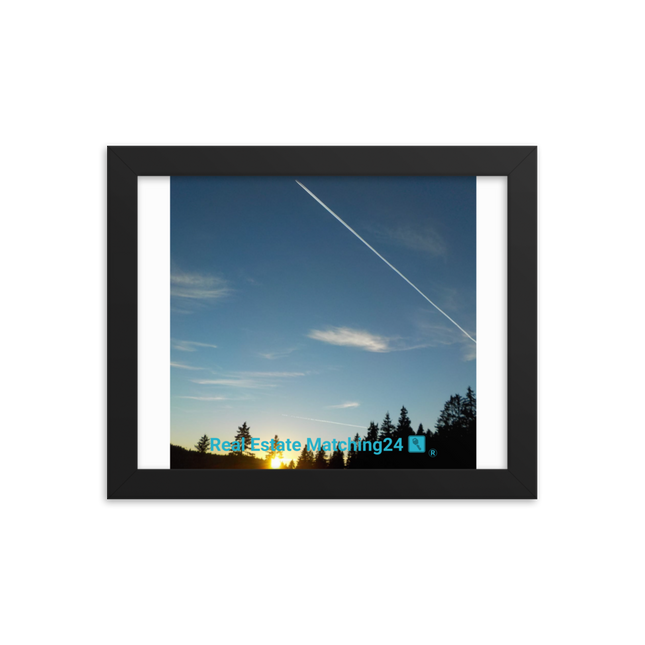 Attractive Sinari Framed photo paper poster with realestatematching24 with key Logo
