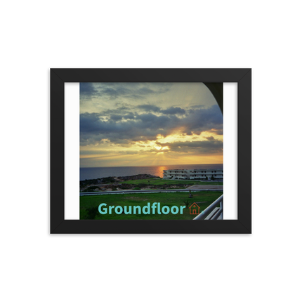 Natural View Framed photo paper poster with Groundfloor with House Logo
