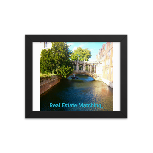 Beautiful Canel Framed photo paper poster with realestatematching without key Logo