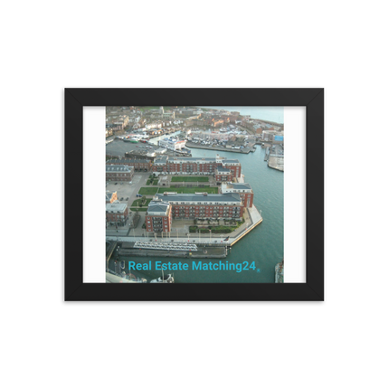Nice City Framed photo paper poster with realestatematching24 without key Logo