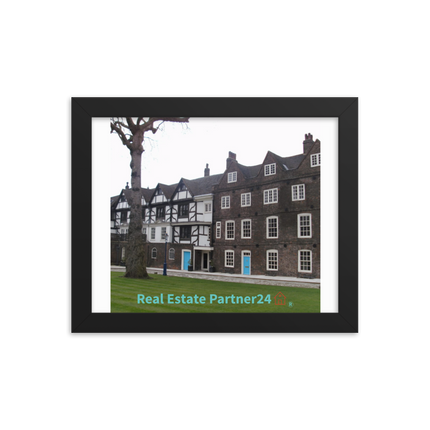 Beautiful Palace Framed photo paper poster with realestatepartner24 with house Logo