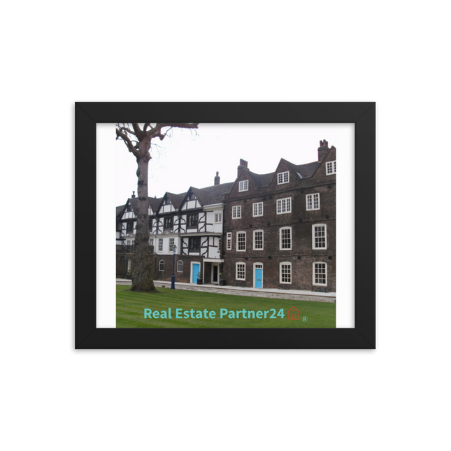 Beautiful Palace Framed photo paper poster with realestatepartner24 with house Logo