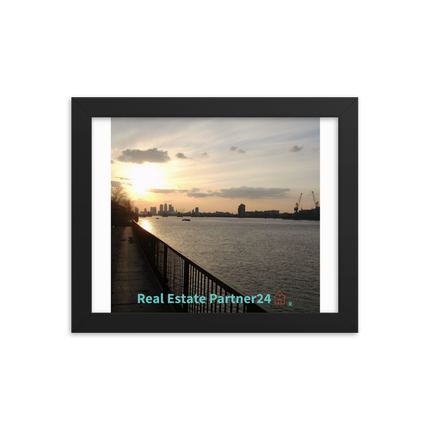 Awesome River View Framed photo paper poster with realestatepartner24 with house Logo