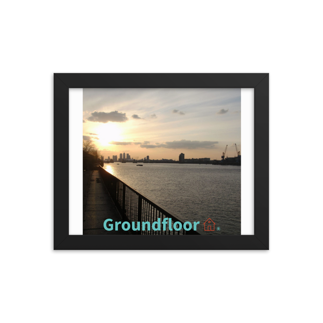 Awesome River View Framed photo paper poster with Groundfloor with House Logo