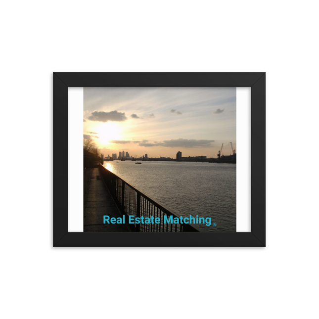 Awesome River View Framed photo paper poster with realestatematching without key Logo