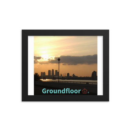Majestic Sunset Framed photo paper poster with Groundfloor with House Logo