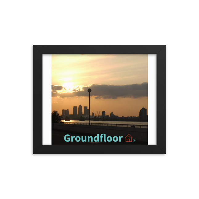 Majestic Sunset Framed photo paper poster with Groundfloor with House Logo