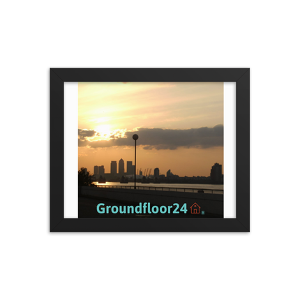 Majestic Sunset Framed photo paper poster with Groundfloor24 with House Logo