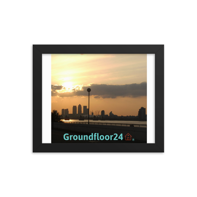 Majestic Sunset Framed photo paper poster with Groundfloor24 with House Logo