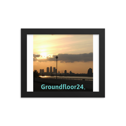 Majestic Sunset Framed photo paper poster with Groundfloor24 without House Logo