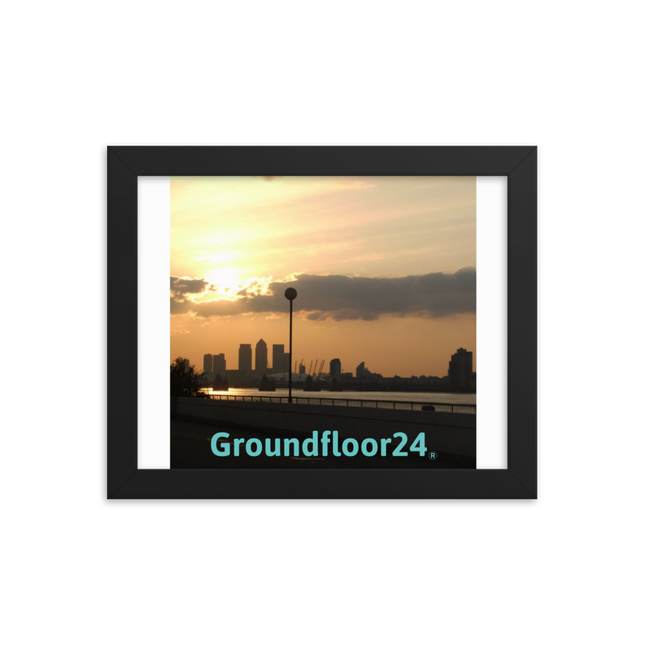Majestic Sunset Framed photo paper poster with Groundfloor24 without House Logo