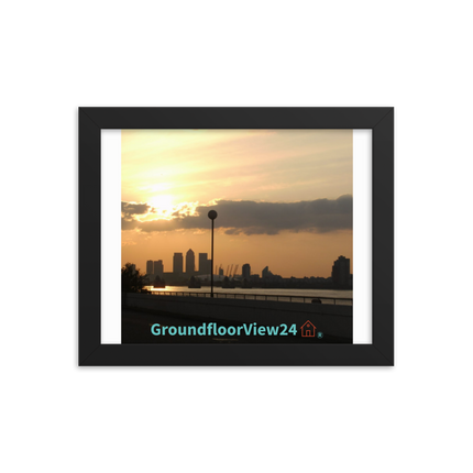 Majestic Sunset Framed photo paper poster with groundfloorview24 with House Logo