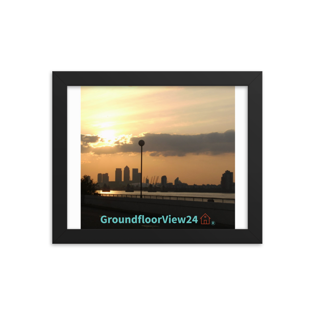 Majestic Sunset Framed photo paper poster with groundfloorview24 with House Logo