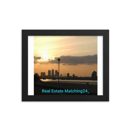 Majestic Sunset Framed photo paper poster with realestatematching24 without key Logo