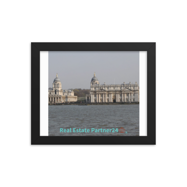 Riverside Beauty Framed photo paper poster with realestatepartner24 with house Logo