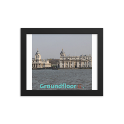 Riverside Beauty Framed photo paper poster with Groundfloor with House Logo