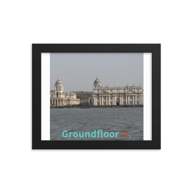 Riverside Beauty Framed photo paper poster with Groundfloor with House Logo