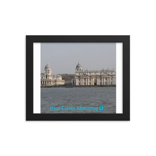 Riverside Beauty Framed photo paper poster with realestatematching with key Logo