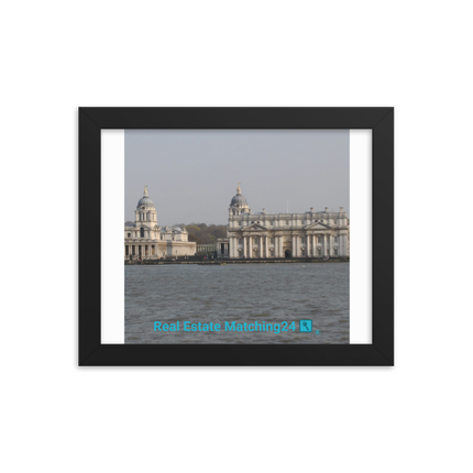 Riverside Beauty Framed photo paper poster with realestatematching24 with key Logo