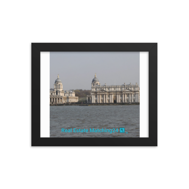 Riverside Beauty Framed photo paper poster with realestatematching24 with key Logo