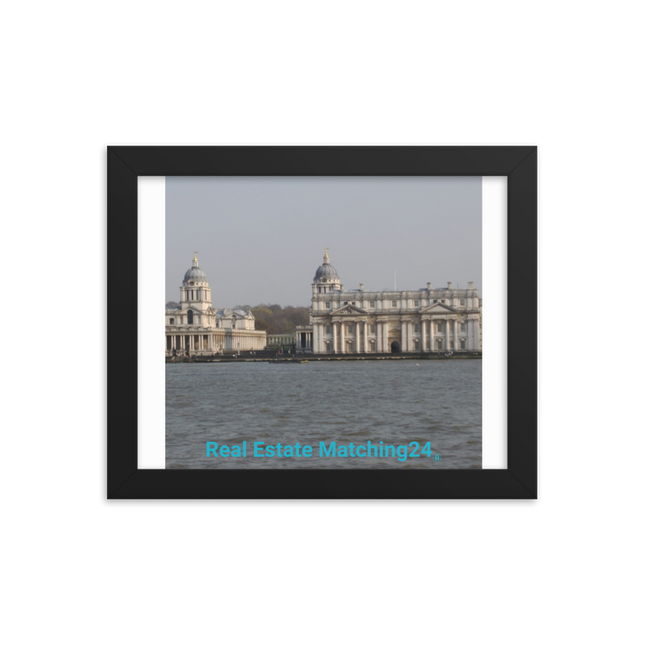 Riverside Beauty Framed photo paper poster with realestatematching24 without key Logo