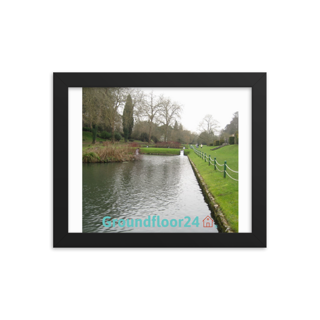 Lakeside Beauty Framed photo paper poster with Groundfloor24 with House Logo