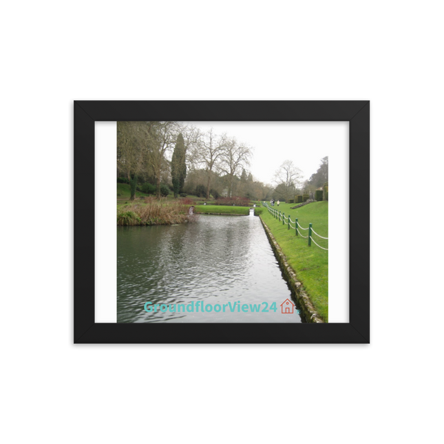 Lakeside Beauty Framed photo paper poster with groundfloorview24 with House Logo