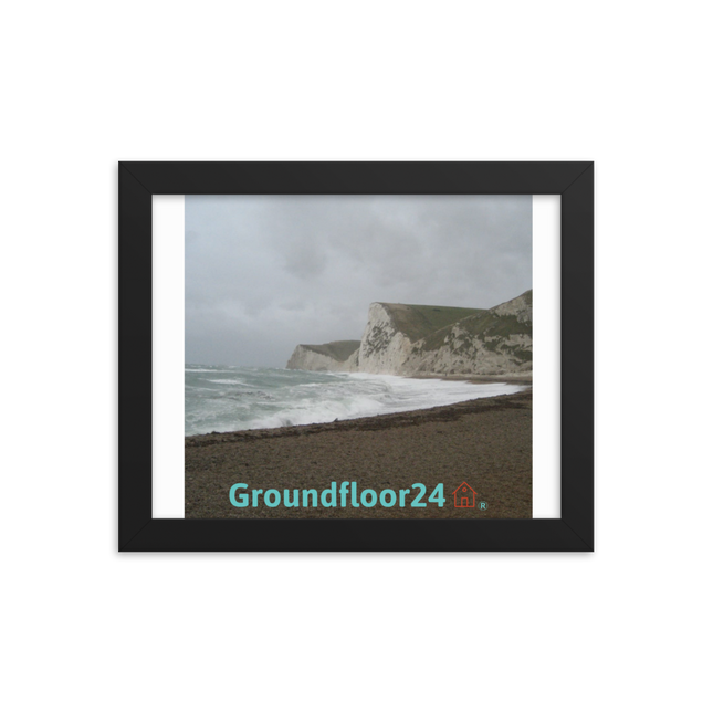 Waves and Sand Framed photo paper poster with Groundfloor24 with House Logo