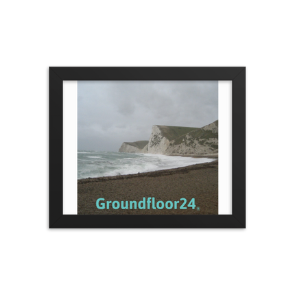 Waves and Sand Framed photo paper poster with Groundfloor24 without House Logo