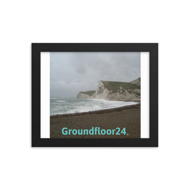 Waves and Sand Framed photo paper poster with Groundfloor24 without House Logo