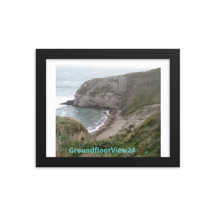 Sea & Hills Framed photo paper poster with groundfloorview24 with House Logo
