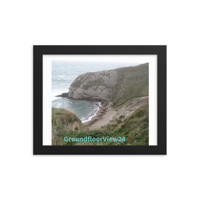 Sea & Hills Framed photo paper poster with groundfloorview24 with House Logo