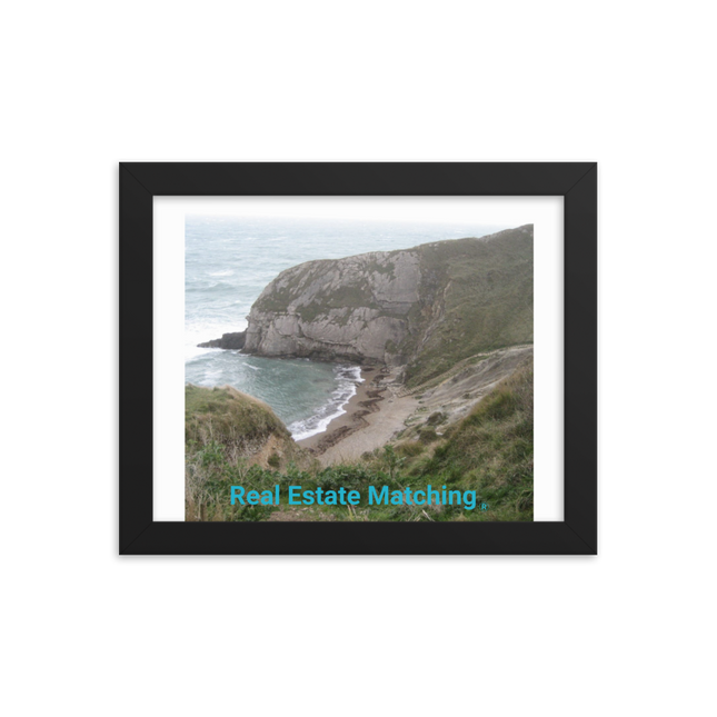 Sea & Hills Framed photo paper poster with realestatematching without key Logo