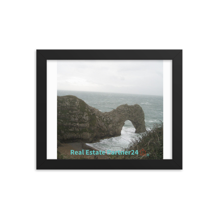 Coastal Escape Framed photo paper poster with realestatepartner24 with house Logo