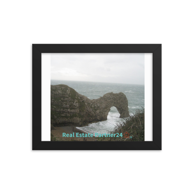 Coastal Escape Framed photo paper poster with realestatepartner24 with house Logo