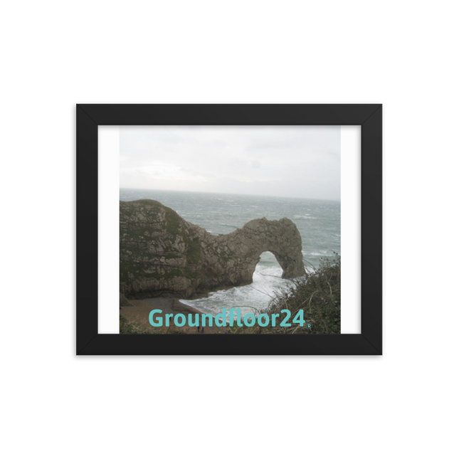 Coastal Escape Framed photo paper poster with Groundfloor24 without House Logo