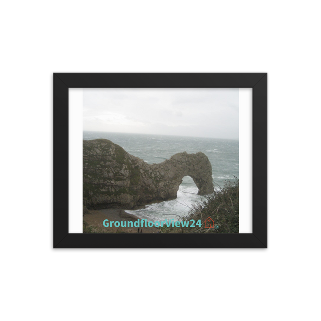 Coastal Escape Framed photo paper poster with groundfloorview24 with House Logo