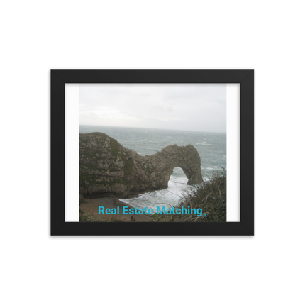 Coastal Escape Framed photo paper poster with realestatematching without key Logo