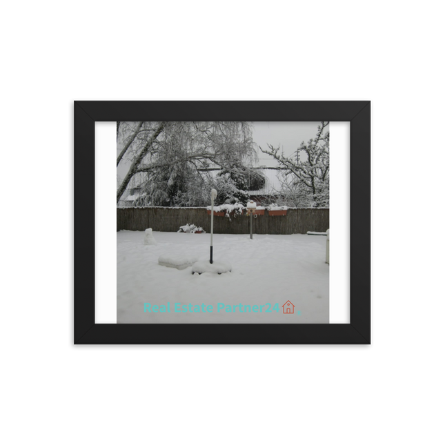 Winter Wonderland Framed photo paper poster with realestatepartner24 with house Logo