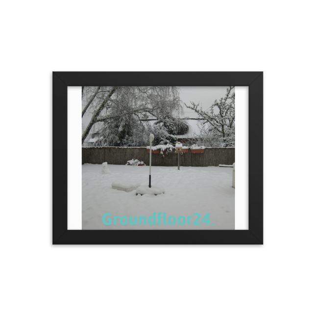 Winter Wonderland Framed photo paper poster with Groundfloor24 without House Logo