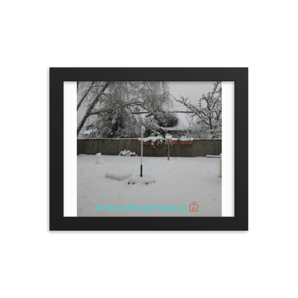 Winter Wonderland Framed photo paper poster with groundfloorview24 with House Logo