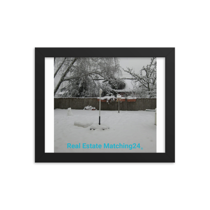 Winter Wonderland Framed photo paper poster with realestatematching24 without key Logo