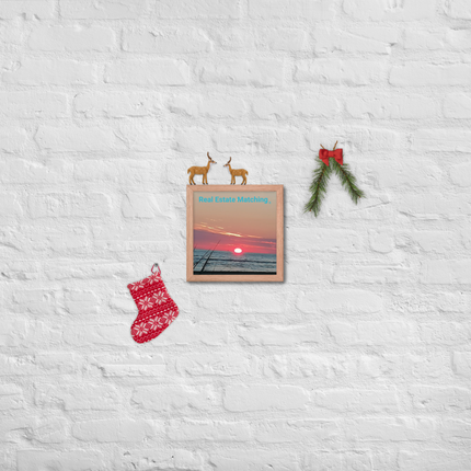 Beutiful Framed photo paper poster with Real Estate Matching Logo